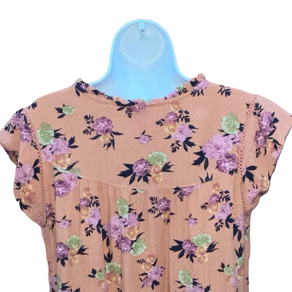 Buffalo David Bitton Floral Multi Color Viscose Top Blouse - Women’s Small - Picture 8 of 13